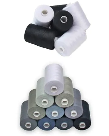 Sewing Thread - 24 Polyester Threads for Hand Stitching  Quilting & Sewing Machine - Set of 1000 yds Per Spool - 20 Colors Plus 2 x White & 2 x Black Classic - Sewing Threads