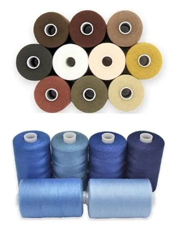 Sewing Thread - 24 Polyester Threads for Hand Stitching  Quilting & Sewing Machine - Set of 1000 yds Per Spool - 20 Colors Plus 2 x White & 2 x Black Classic - Sewing Threads