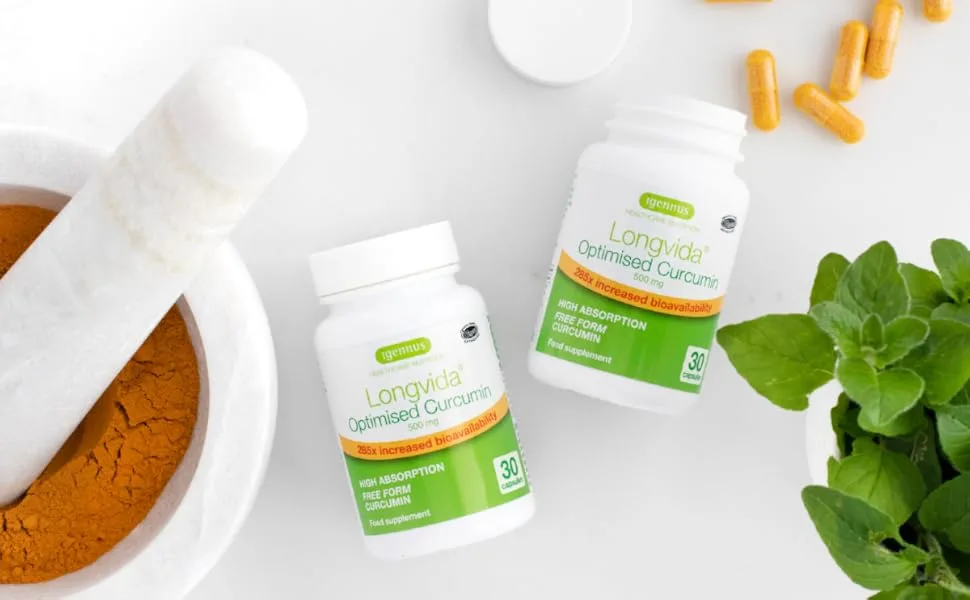 Longvida Lipidated Curcumin 500mg  Ultra Bioavailable & Sustained Action  Vegan  180 Capsules  by Igennus - longvida optimized curcumin