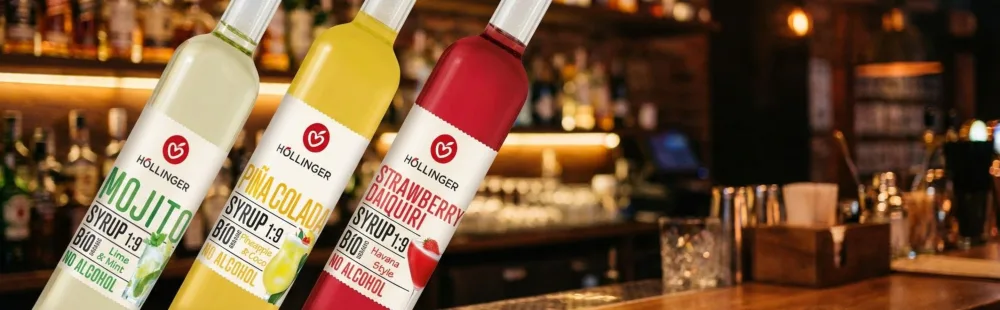 H LLINGER Sirop Classic Cocktail Bio sans Alcool 3 Saveurs (Mojito Pi a Colada Strawberry Daiquiri) 3x500ml Concentr 1:9 - product information 2