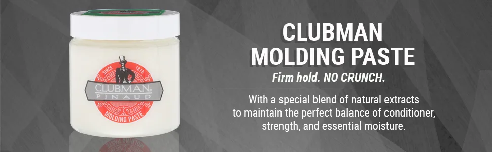 Clubman Molding Paste  Strong Hold & Matte Finish  4oz 4 Ounce - Clubman Molding Paste