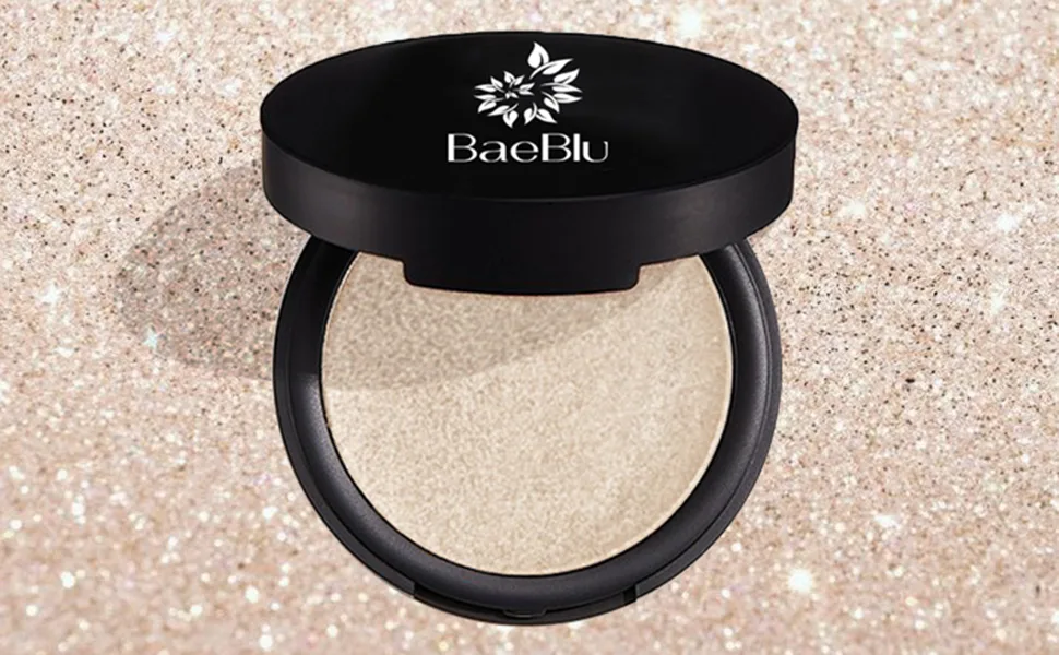 BaeBlu Organic Highlighter Makeup  100% Natural Pressed Powder  Made in USA  Luminessence - Highlighter