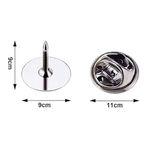 Canomo 50 Pairs Butterfly Clutch Tie Tacks Pin Backs with 10mm Blank Pins(Silver) 10mm Silver - 10mm