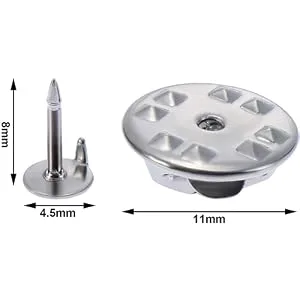 Canomo 50 Pairs Butterfly Clutch Tie Tacks Pin Backs with 10mm Blank Pins(Silver) 10mm Silver - 4.5mm