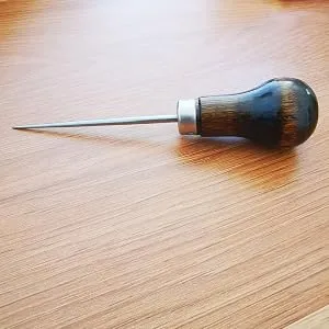 ZLKSKER Wooden Handle Scratch Awl for Leather Punch Hole or DIY Handmade (Gourd Awl ) -1pcs - product information 5