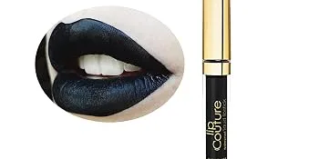 LA Splash Cosmetics Soft Liquid Matte Black Lipstick - LIP COUTURE (Venom) - product information 4