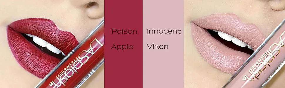 LA Splash Cosmetics Soft Liquid Matte Black Lipstick - LIP COUTURE (Venom) - product information 5