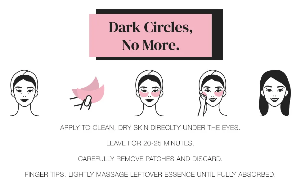Danielle Dark Circles No More Hydrogel Undereye Masks  6 Pairs  Collagen & Lavender  6 Piece - dark circles