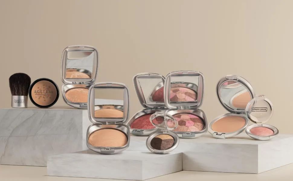 Ageless Derma Vegan Mineral Pressed Setting Powder Makeup- A translucent HD Face Finishing baking white Powder Foundation for oily skin - Baked Mineral Foundation