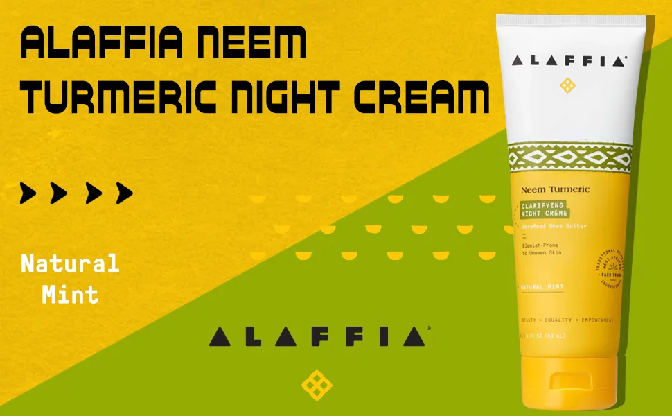 Alaffia Neem Turmeric Clarifying Night Cr me  Natural Mint 3 FZ - product information 2