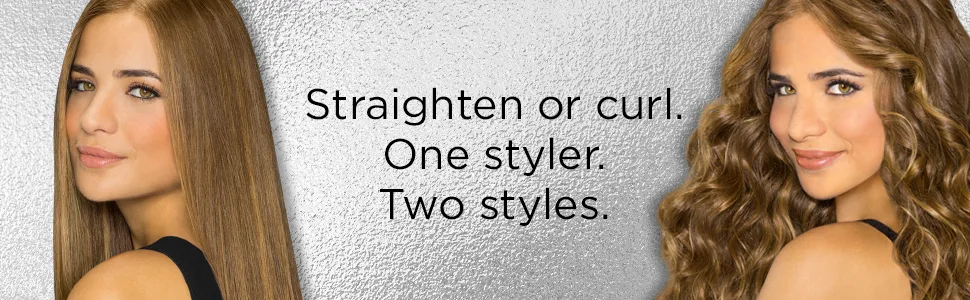 INFINITIPRO BY CONAIR 2-in-1 Styler  Curl or Straighten with 1 Tool  1-inch  Black - ConAir