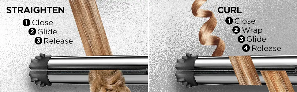 INFINITIPRO BY CONAIR 2-in-1 Styler  Curl or Straighten with 1 Tool  1-inch  Black - ConAir