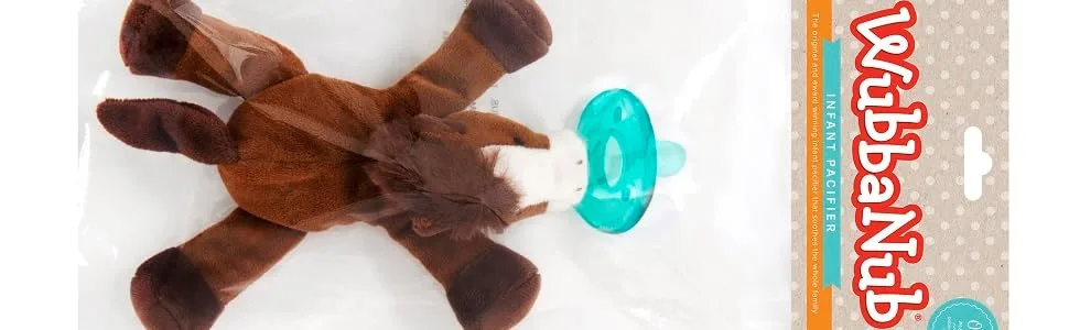 WubbaNub Infant Pacifier - Horse - horse polybag
