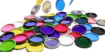 RUTICH 100 PCS Flat Decorative Bottle Cap Craft Bottle Stickers Double Sideds Printed for Hair Bows  DIY Pendants or Craft ScraPbooks(Purple) - bootle