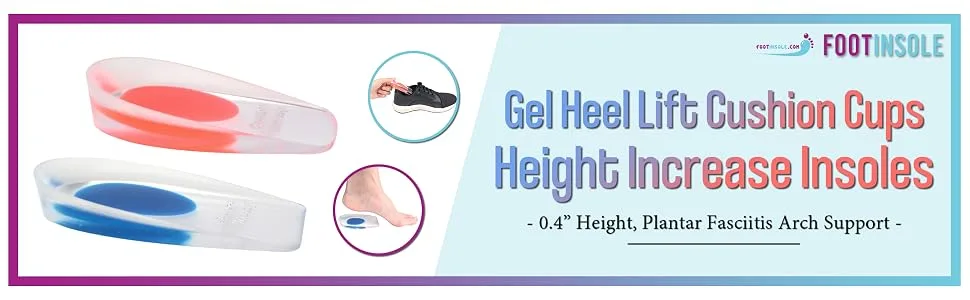 footinsole Heel Cushions   Effective Pain Relief  Shock Absorption & Improved Pressure Distribution Men's Size - MAIN