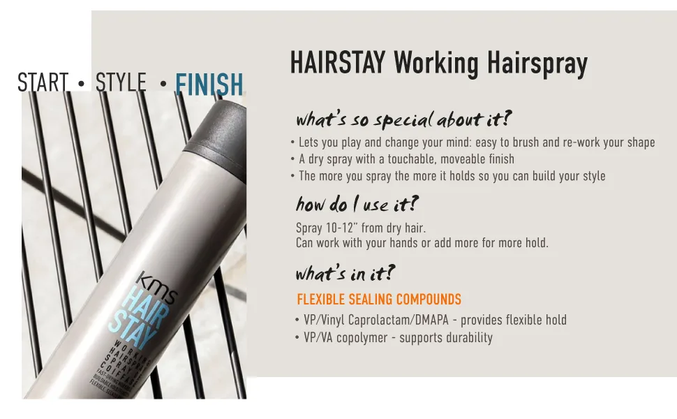 KMS HAIRSTAY Working Spray  8.4 oz - kms hairstay working hairspray