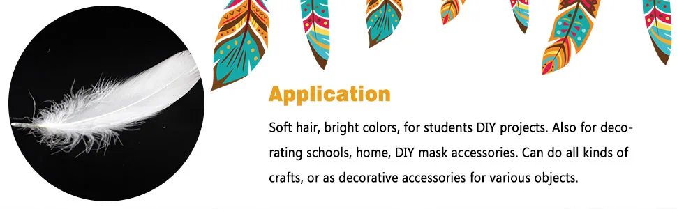 Coceca 500pcs 3-5 Inches White Feathers for DIY Craft Wedding Home Party Decorations - application