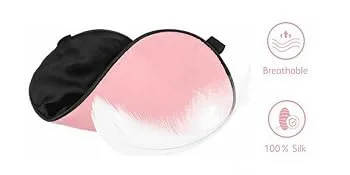 Silk Sleep Mask & Blindfold  Soft Eye Mask with Adjustable Head Strap  Deep Rest Eye Masks for Sleeping Night Eyeshade  Eye Cover for Travel  Shift Work & Meditation (Purple) - 00003