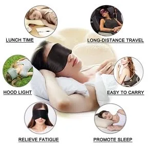 Silk Sleep Mask & Blindfold  Soft Eye Mask with Adjustable Head Strap  Deep Rest Eye Masks for Sleeping Night Eyeshade  Eye Cover for Travel  Shift Work & Meditation (Purple) - eye mask