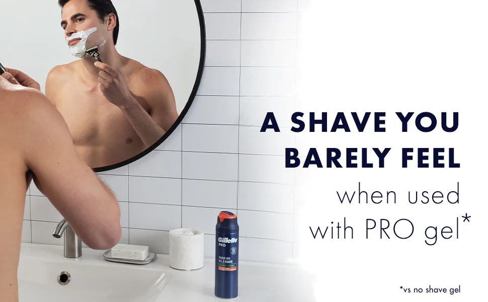 Gillette ProGlide Shield Razor for Men  1 Gillette Razor  4 Razor Blade Refills  Shields Against Skin Irritation Razor + 4 Refills - pro gel