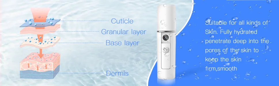 Frcolor Nano Facial Mister Atomization Eyelash Extensions Mist Atomization Facial Humectant Steamer Cool Mist Face Hydration Sprayer Beauty Skin Care - Suitable for Multi-Skin Care