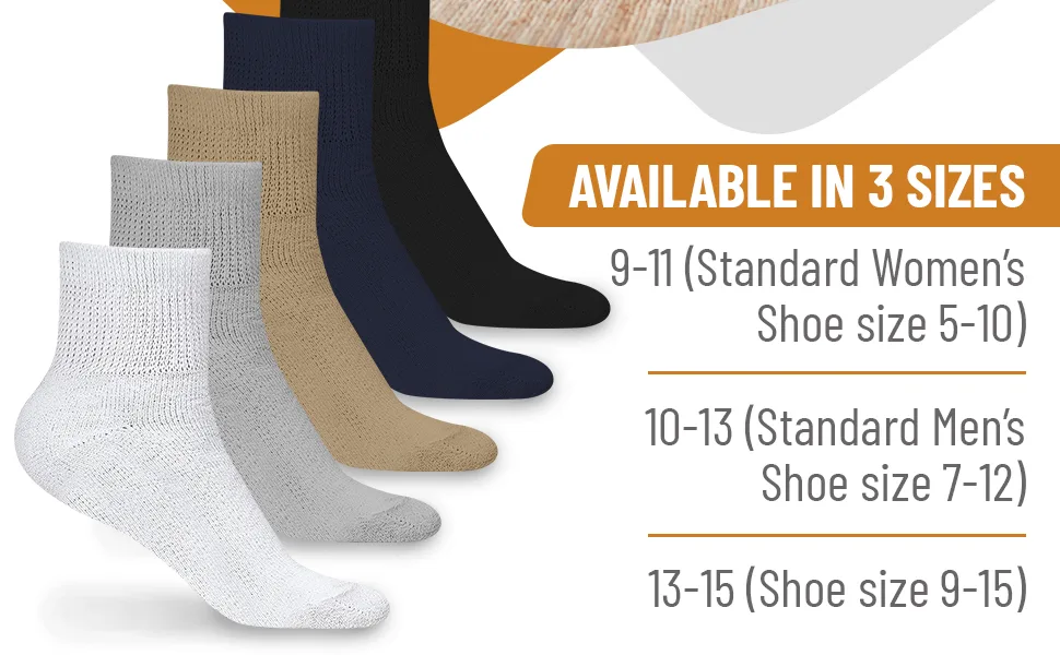 Debra Weitzner Non-Binding Loose Fit Sock - Non-Slip Diabetic Socks for Men and Women - Crew 3Pk Grey Ankle Grey With Grips 10-13 - diabetic sock non binding loose fit blood circulation men womens