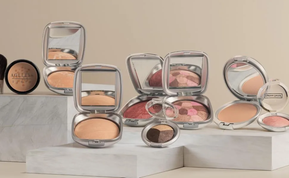 Ageless Derma Natural Mineral Makeup Foundation- A Healthy Vegan Full Coverage Pressed Powder Makeup. Made in USA (Nude) - Pressed mineral foundation makeup