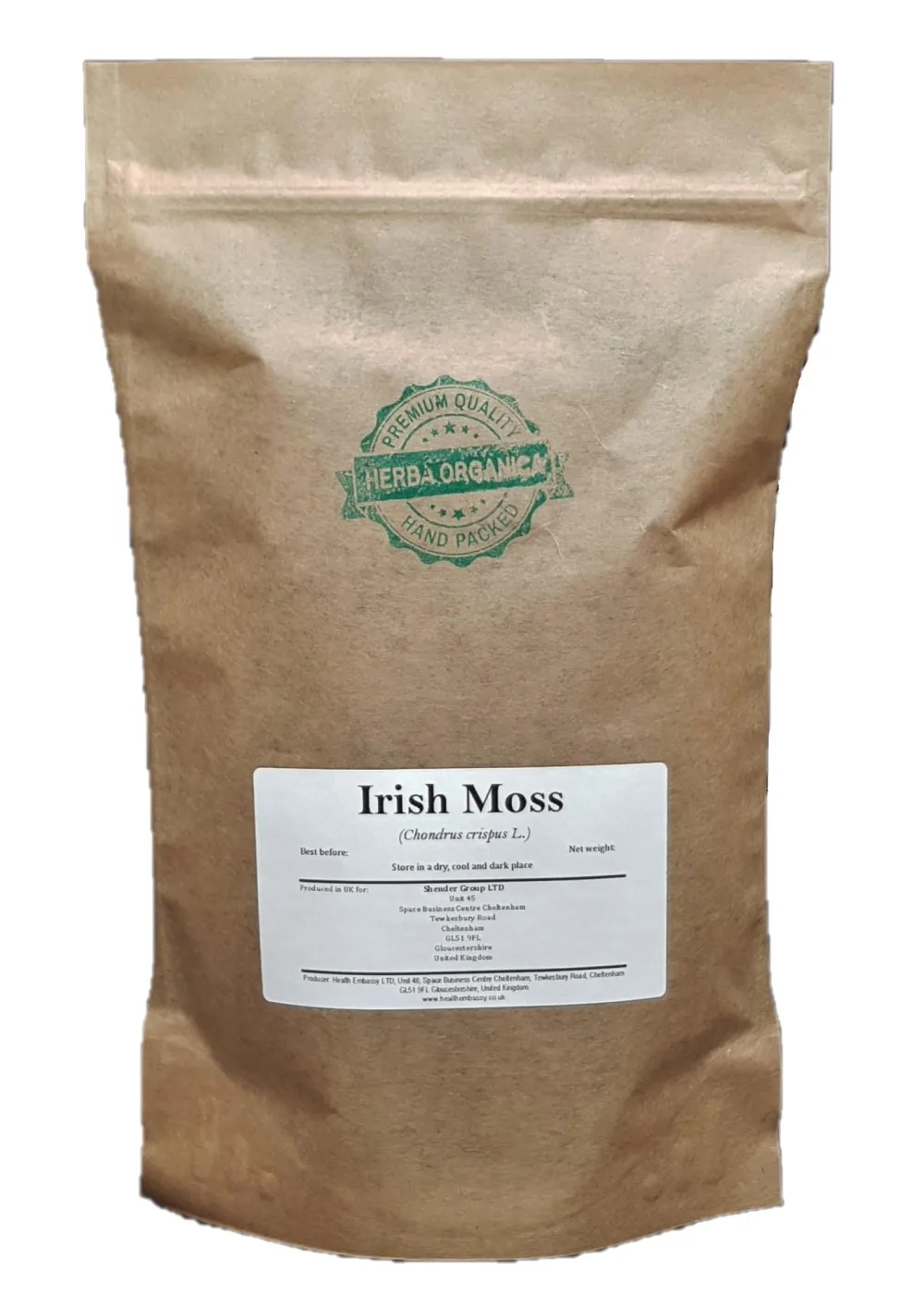 Herba Organica Mousse d'Irlande Tisane - Chondrus Crispus L - Irish Moss (100g) 100 g (Lot de 1) - product information 1