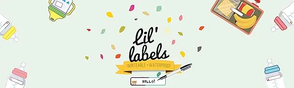 Removeable  Write-On Food Labels  Waterproof  Multipurpose  Freezer Safe  Self-Laminating Label  Dishwasher-Safe for Home Organization and Kitchen Labels (All-Purpose White)  Made in The USA - waterproof labels daycare and back to school dishwasher safe baby bottle label name kid