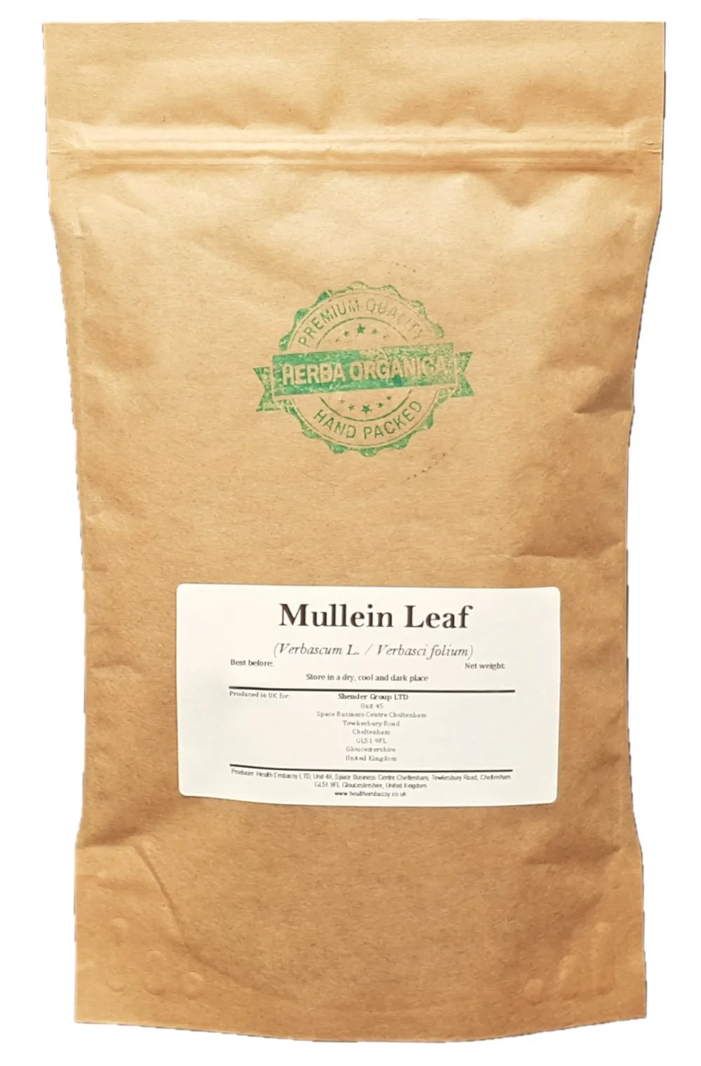 Herba Organica Feuille de Bouillon Blanc Tisane - Verbascum L - Mullein Leaf Herbal Tea 100g - product information 2