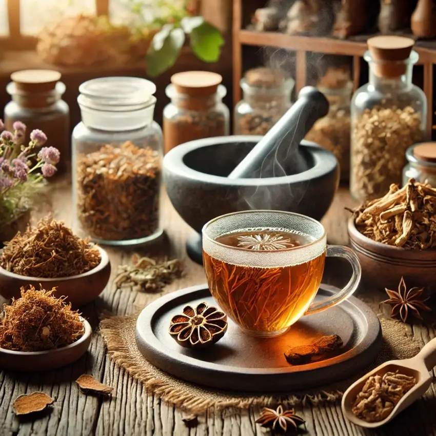 Herba Organica Racine de Ginseng Sib rien Tisane - Eleutherococcus Senticosus - Siberian Ginseng Root Tea (100g) - product information 2