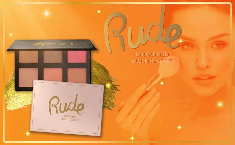 Rude - Undaunted Blush Palette - rude cosmetics makeup eyeshadow face palette eyes matte shimmer undaunted blush