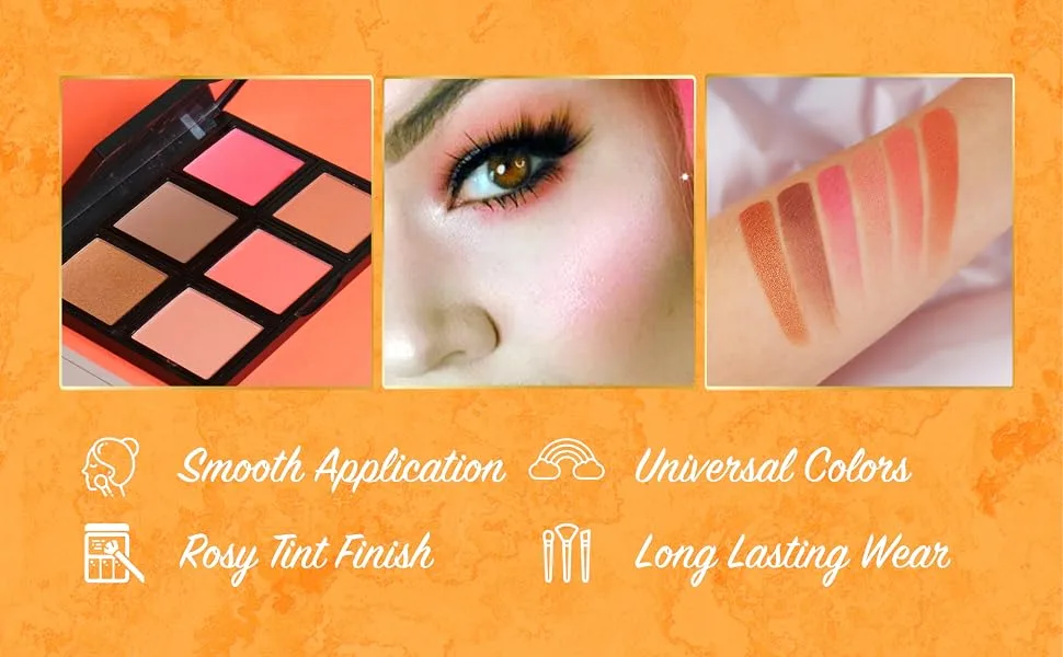 Rude - Undaunted Blush Palette - rude cosmetics makeup eyeshadow face palette eyes matte shimmer undaunted blush