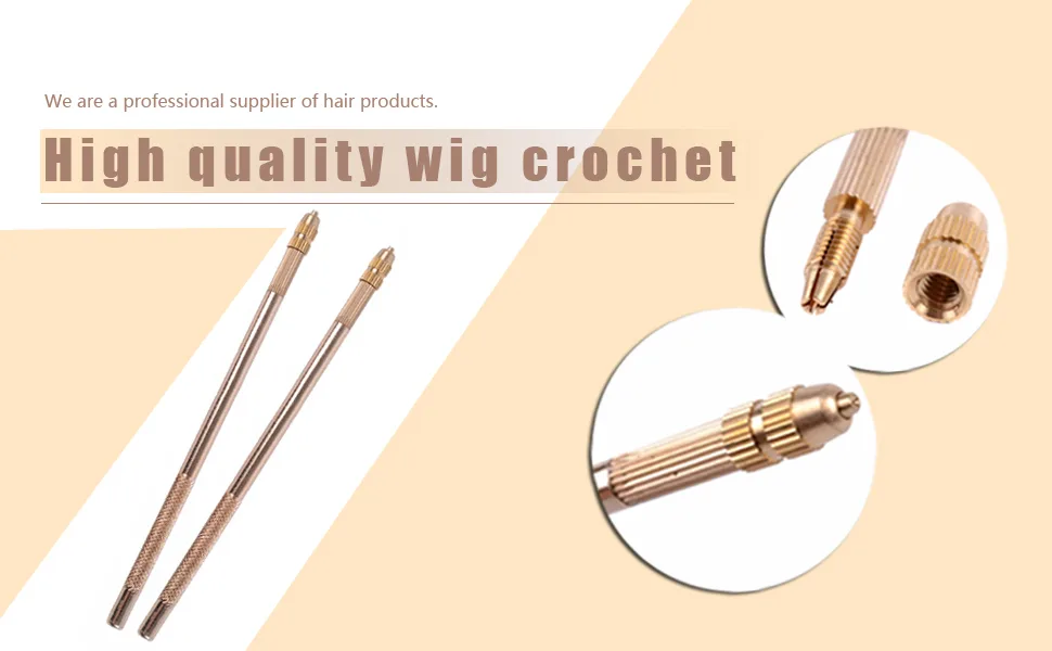 YANTAISIYU 4 pcs Ventilating Needles +1 Brass Holder for Lace Wig Needle - 4 pcs Ventilating Needles +1 Brass Holder for lace wig needle