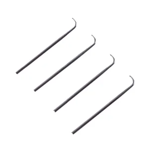 YANTAISIYU 4 pcs Ventilating Needles +1 Brass Holder for Lace Wig Needle - 4 pcs Ventilating Needles +1 Brass Holder for lace wig needle