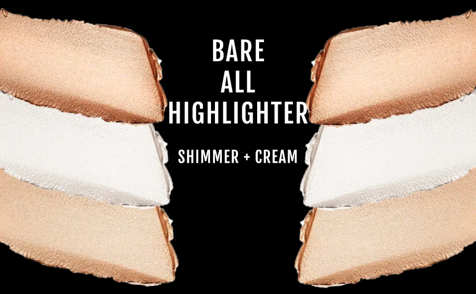 BaeBlu Organic Shimmer Highlighting Cream  for Eyes or Cheeks  100% Natural  Champagne - Banner