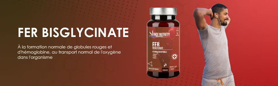 Fer Bisglycinate Assimilation Optimale Immunit nergie & Vitalit 30 G lules VINDI NUTRITY Fabriqu en France - product information 2