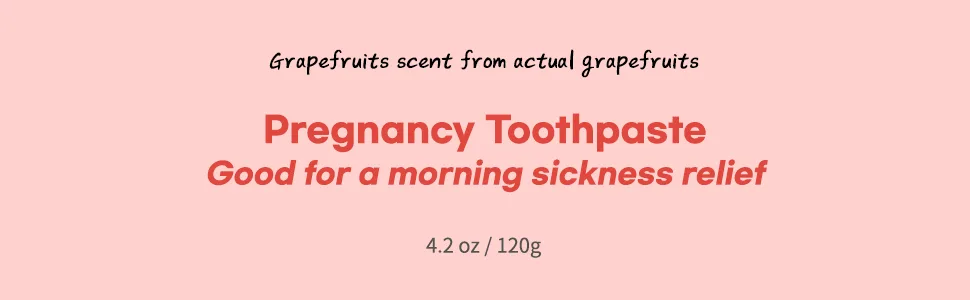 TNTNMOM'S - Toothpaste Pregnant Women Grapefruit Rooibos Morning Sickness Relief Pregnancy Safe Toothpaste Maternity Oral Care Anti Nausea 4.2 oz (Grapefruit) - Toothpaste for pregnant women