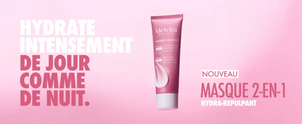 Melvita - 2 en 1 Masque - Soin de Nuit Hydra-Repulpant - Acides Hyaluroniques Micro et Macro - Hydratation et Effet Lissant - Tous Types de Peaux - 50 ml - product information 1