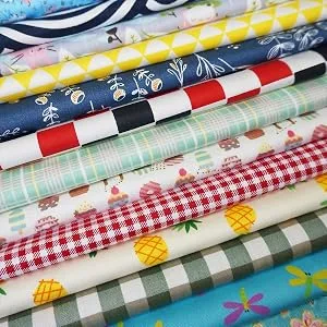 Quilting Fabric  Misscrafts 50pcs 20 x 20cm Cotton Fabric Squares Bundle Patchwork Pre-Cut Quilt Squares for DIY Sewing Scrapbooking Quilting Dot Pattern 20x20cm /50 PCS - fabric