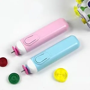 Carykon Electric Quilling Slotted Tool Automated Paper Volume Curling Pen (Blue) - Product display