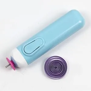Carykon Electric Quilling Slotted Tool Automated Paper Volume Curling Pen (Blue) - Product display