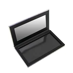 TUOKING Magnetic Makeup Palette with Mirror  Empty Storage Box with 20Pcs Metal Stickers for Eyeshadows Powder Highlighter  Holographic Mermaid Style - organize makeup accessories