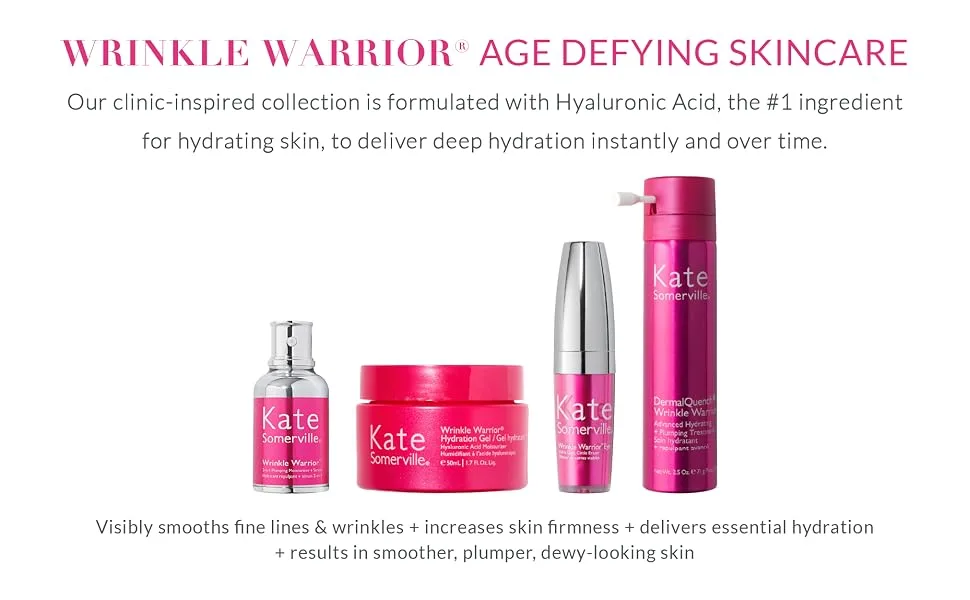 Kate Somerville Wrinkle Warrior Eye Gel | Visible Dark Circle Eraser | Instantly Plumps & Hydrates Under Eye Skin | 0.3 Fl Oz - Wrinkle Warrior