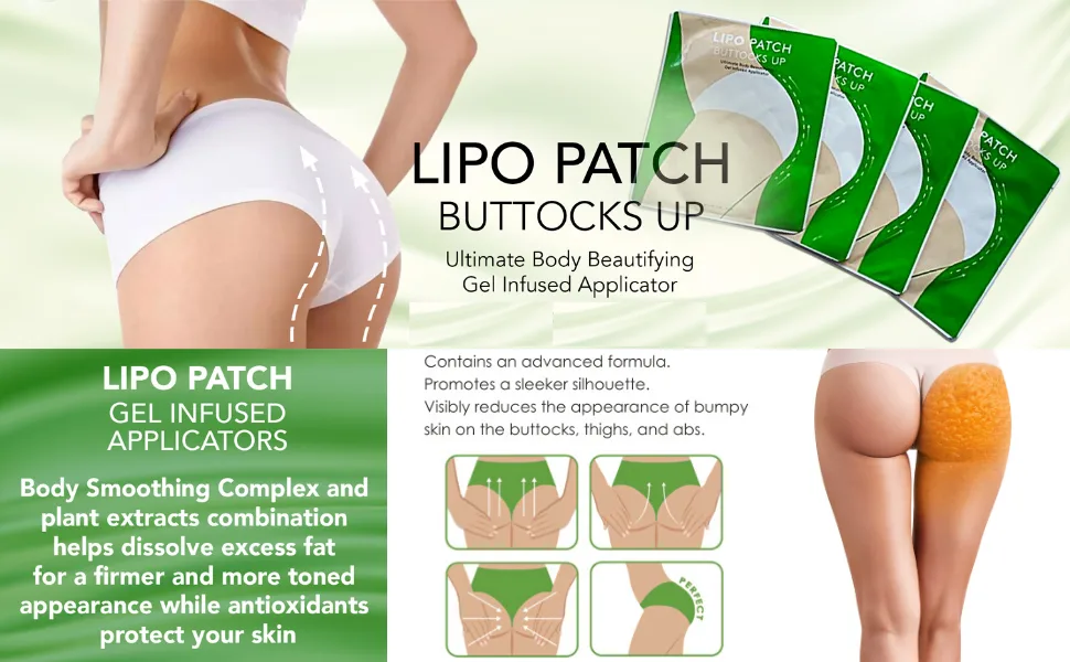 Buttocks Firming Anti Cellulite Solution Applicator it works for Contouring Tightening Shaping (6 Patches) - butt buttocks enlargement hip up bum enhancement sagging skin hips cellulite fat butts toned glutes