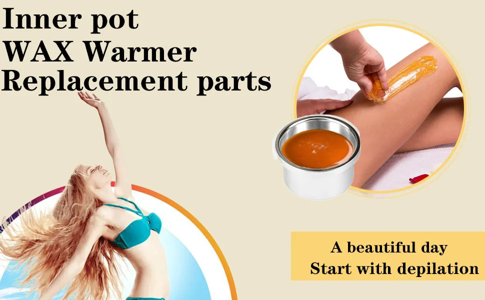 FIGHTART wax pot replacement for wax warmer inner pan tin container 500cc 14oz hair removal remover waxing can - wax pot replacement for wax warmer inner pan tin container 500cc 14oz