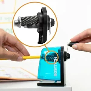 Bostitch Office Multi-Mount Manual Pencil Sharpener  Vacuum Mount or Screw Mount  Black (MPS2-BLK) - Pencil Sharpener