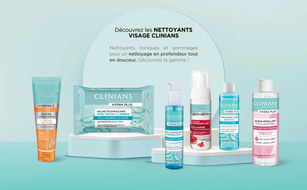 CLINIANS HYDRA PLUS eau purificatrice micellaire active pour peaux mixtes ou grasses avec th vert et magnolia 400 ml - product information 2