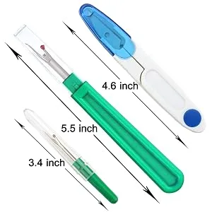 Seam Sewing Ripper Set  KINGMAS 9 Pcs Thread Remover Kit Handy Stitch Ripper Sewing Tools with 1 Scissors for Opening Seams and Hems - product information 18