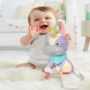 Skip Hop Bandana Buddies Baby Activity and Teething Toy with Multi-Sensory Rattle and Textures  Unicorn - product information 3